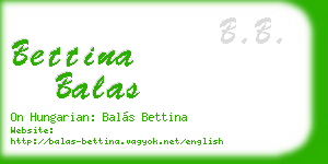 bettina balas business card