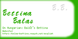 bettina balas business card